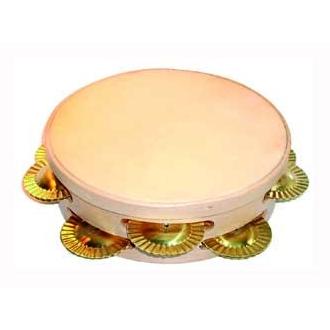 Pandereta Ø25 cm, gallega, doble, sonaja latón