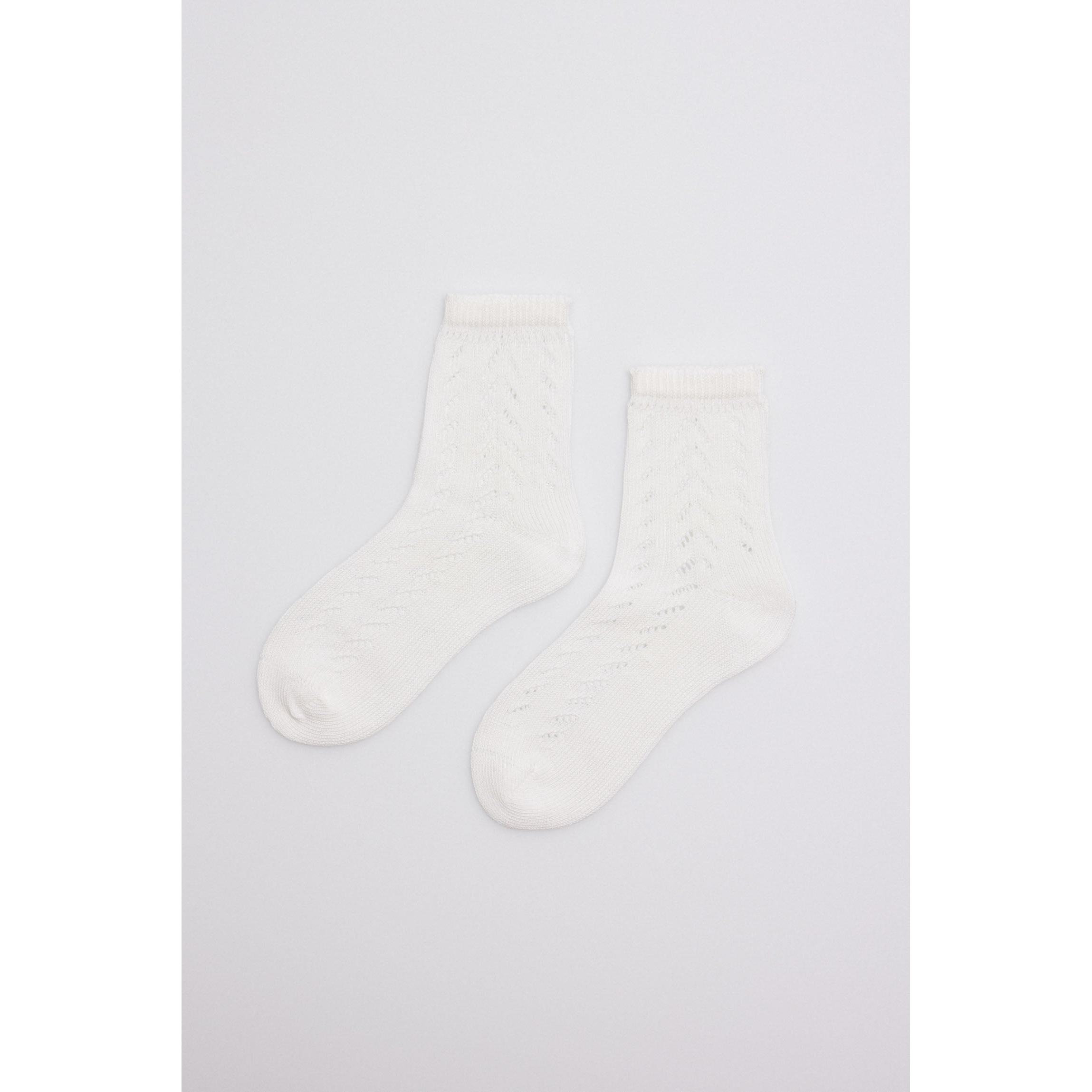 Ysabel Mora - Calcetines calados infantil blanco