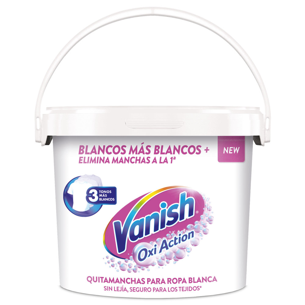 Vanish Oxi Action - Quitamanchas para Ropa Blanca y de Color y Blanqueador Ropa Blanca, en Polvo, Sin Lejía – 2,4 KG