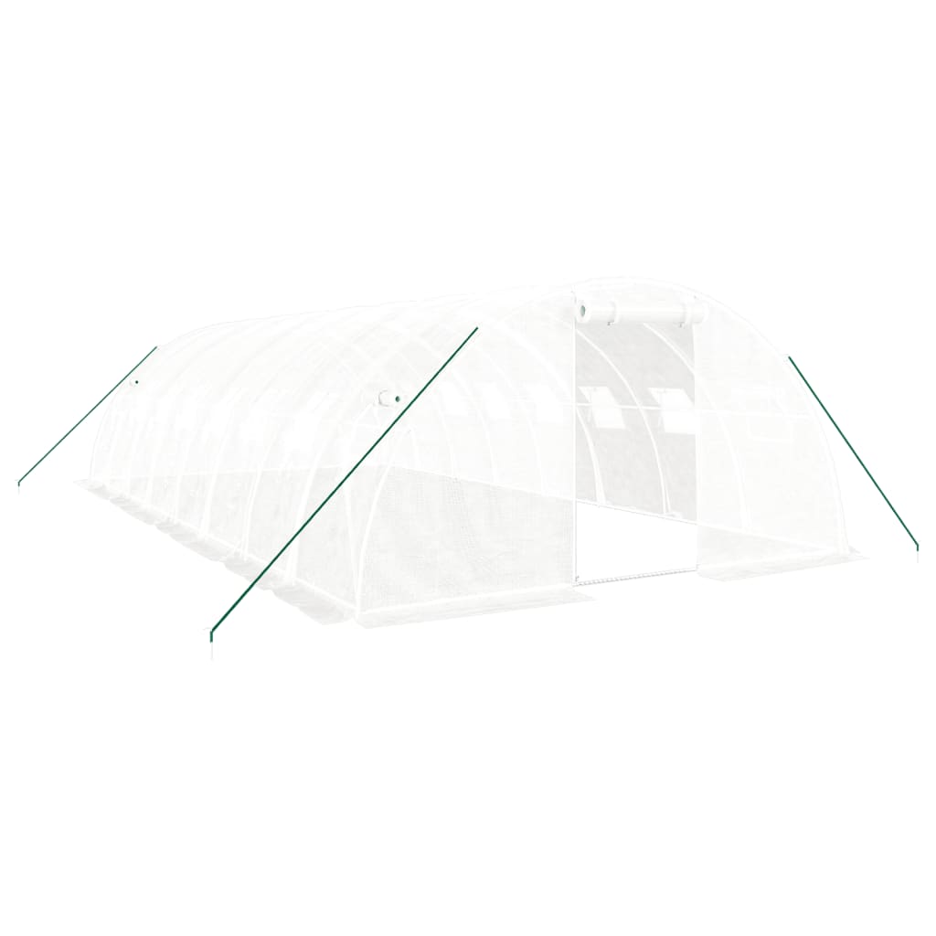 vidaXL Invernadero con Estructura Acero Invernáculo Vivero para Plantas Color Blanco,  Verde, y mas