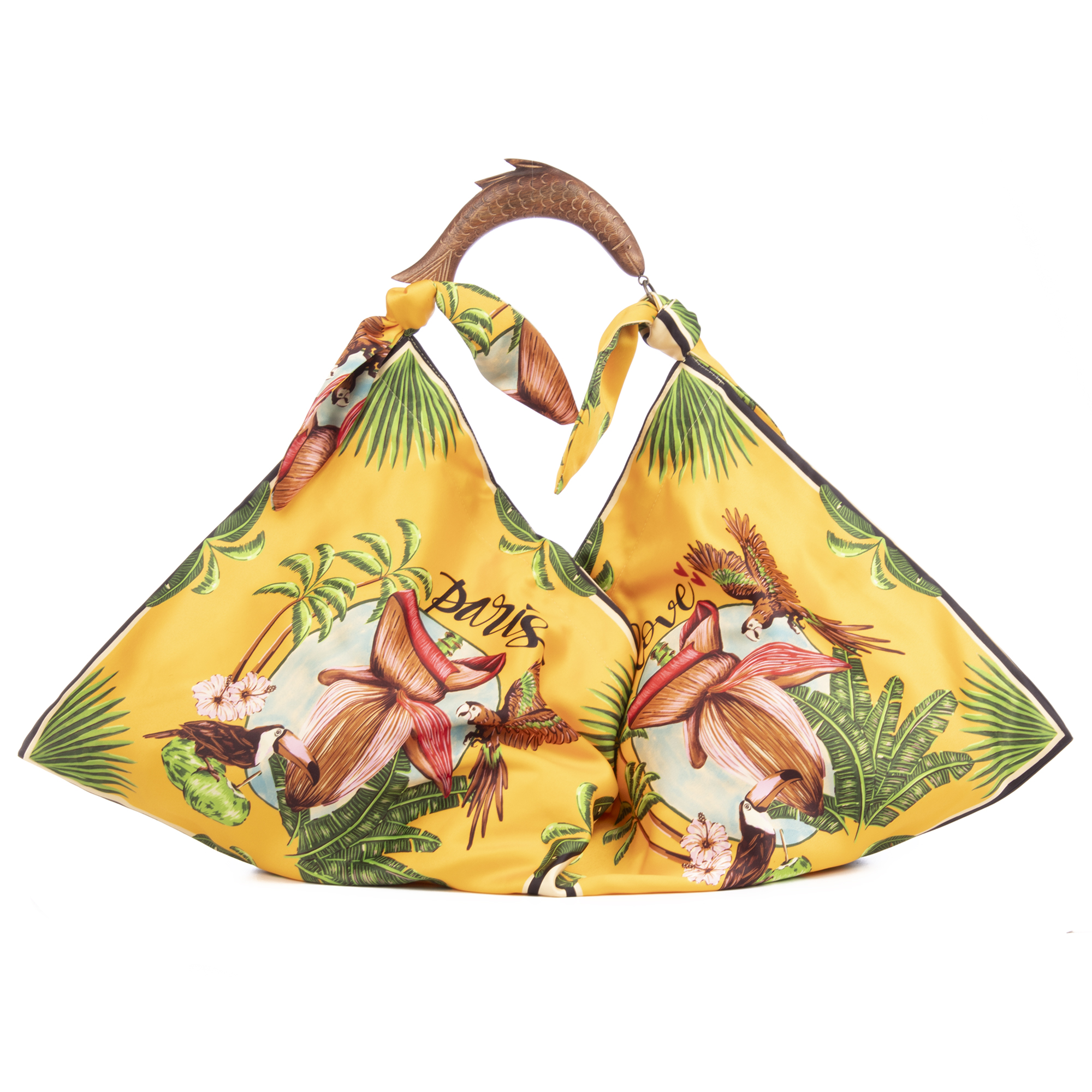 FIRENZE ARTEGIANI Berchidda Bolso de hombro Mujer. Fabricado en tejido poliéster con asa de madera. 69x2x40cm.