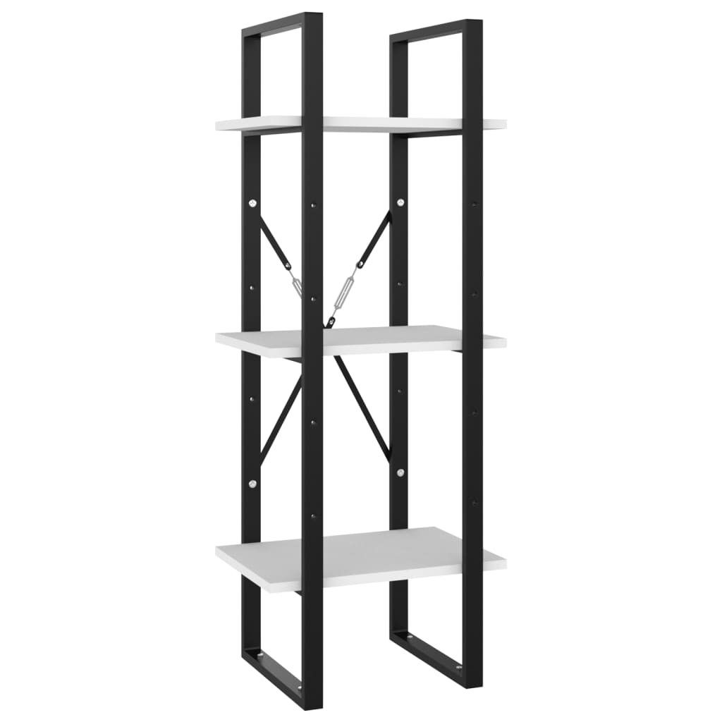 vidaXL Estantería de 3 niveles madera contrachapada blanco 40x30x105cm