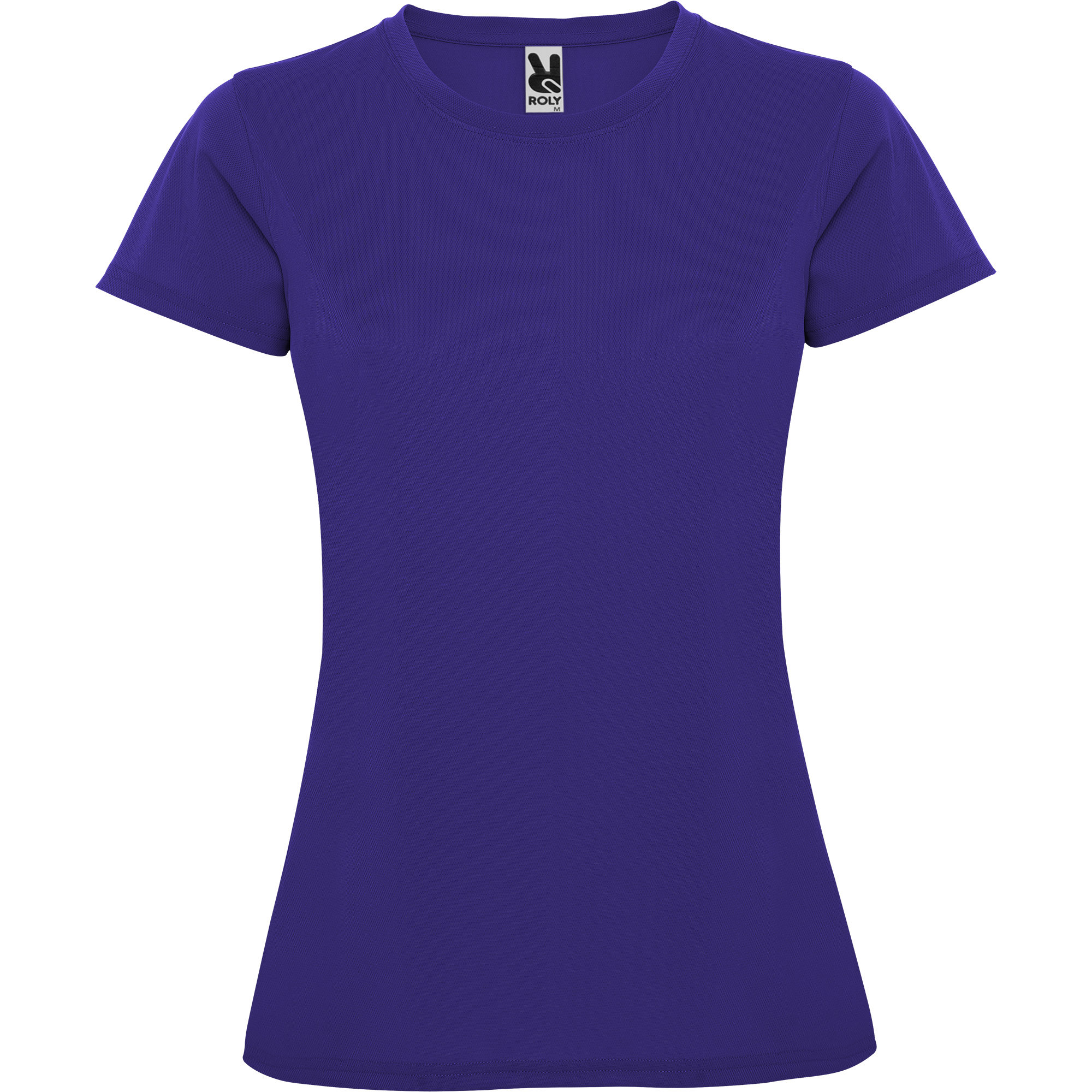 Camiseta Deporte Entallada Manga Corta para Mujer Roly Montecarlo , Poliéster Piqué, 150g/m²