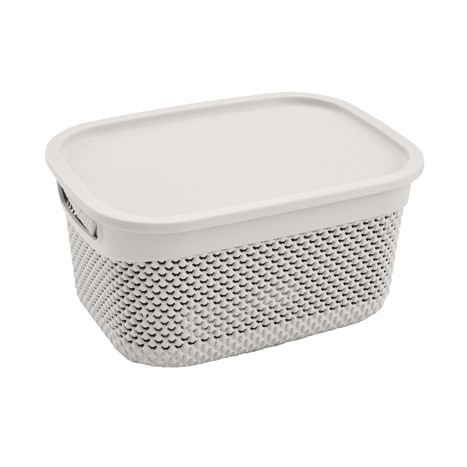 Cesta Mediana Rectangular con Tapa 6,6 Litros 7house
