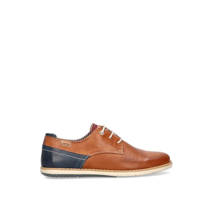 Zapato Pikolinos - Hombre - Suela Plana - Modelo M4e-4104c1 - Color Cuero