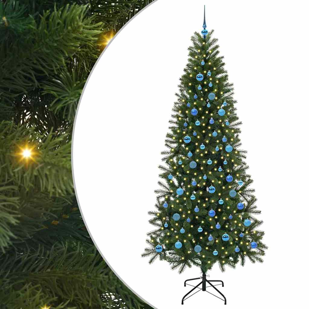 vidaXL Árbol de Navidad artificial con 300 LED Verde 240 cm PE y PVC