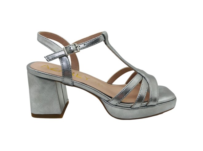 Sandalia de Fiesta Mujer Plataforma Azarey 578K919: Elegancia en Plata para Nueva Temporada Primavera-Verano 2026