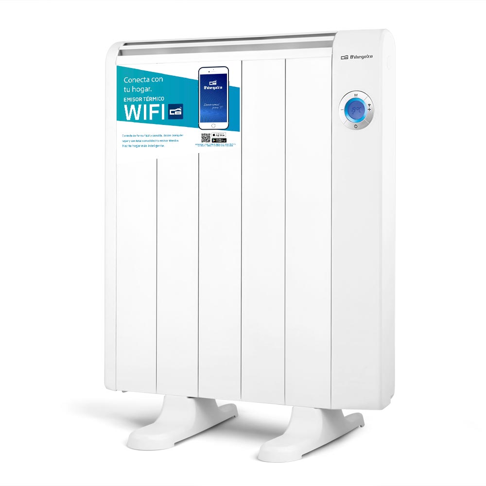 Orbegozo RRW 800 Emisor Térmico WiFi 800W – 5 Elementos, Real Warm Elements, Auto-Efficient System, Sin Aceite, Control Táctil LCD, App Orbegozo y Mando a Distancia