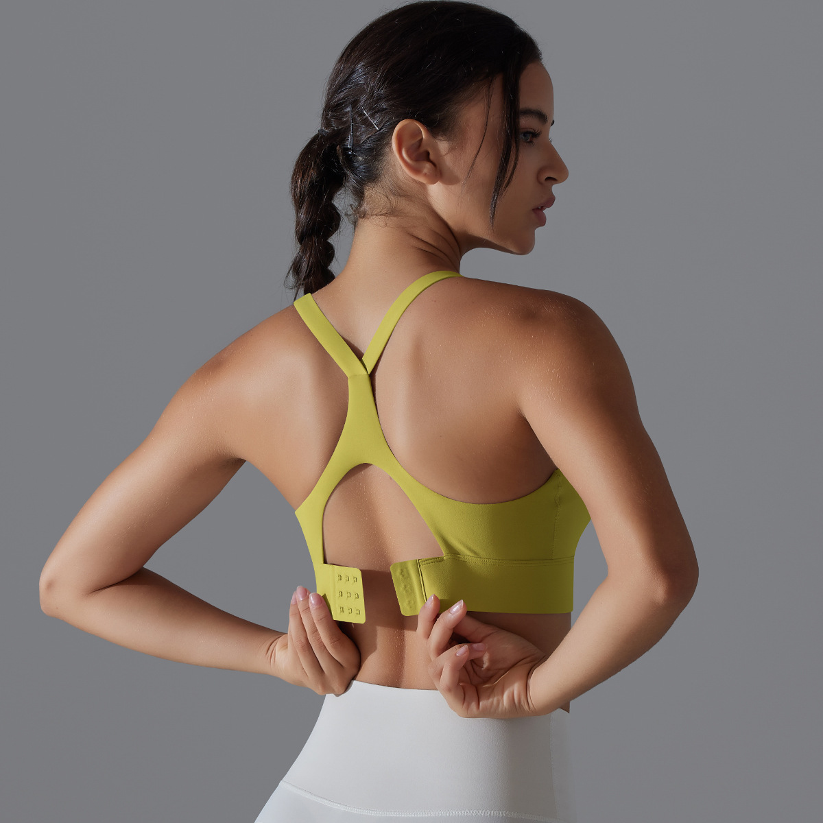 CA Sujeto Deportivo con espalda Descubierta para Mujer, ropa interior de entrenamiento con pala ajustable para correr, Fitness, Gimnasio, Bralette Acolchado, ropa Deportiva