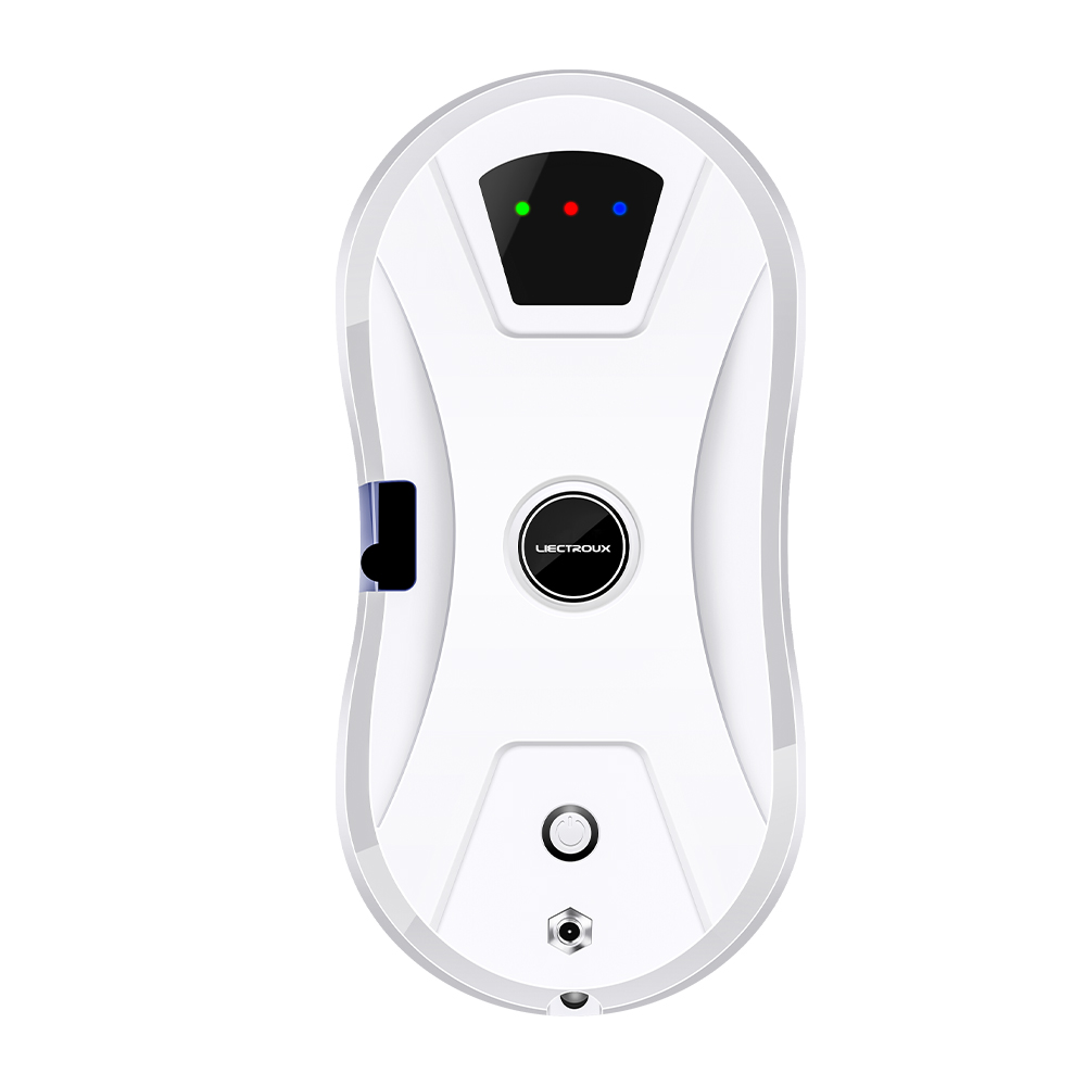 LIECTROUX YW610,Window Cleaning Robot,ultrasonic water spray,Al smart path,remote control auto cleaning,frequency conversion pressure sensitive,Micron mist condensation,dual spinning mop,slim profile,safety protection