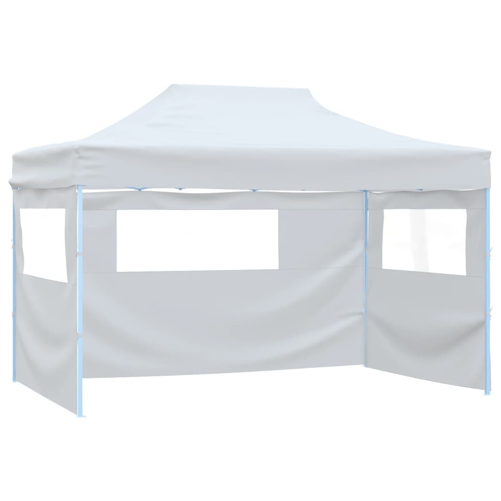 vidaXL Carpa plegable para celebraciones con 3 paredes blanco 291x413x315 cm