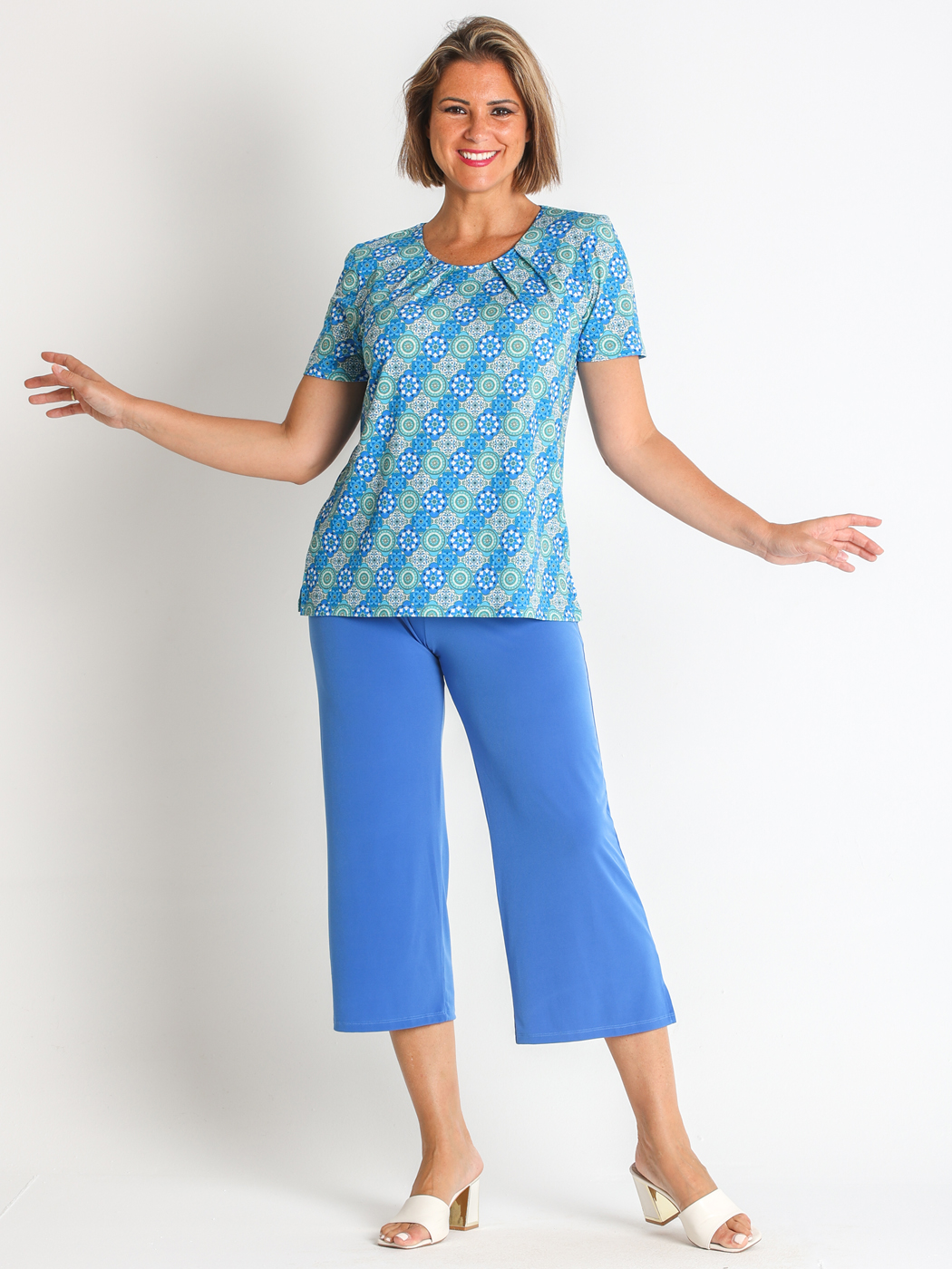 3671840 CAMISETA PLIEGUES PUNTO ESTAMPADO