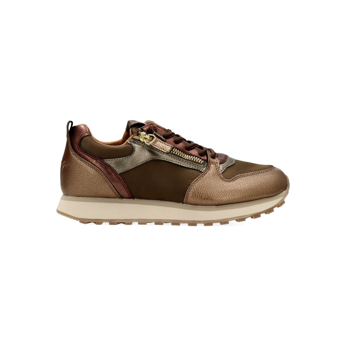 MTNG - Zapatillas Kaia para mujer de piel sintética y textil con cierre de cremallera lateral, deportivas casuales cómodas