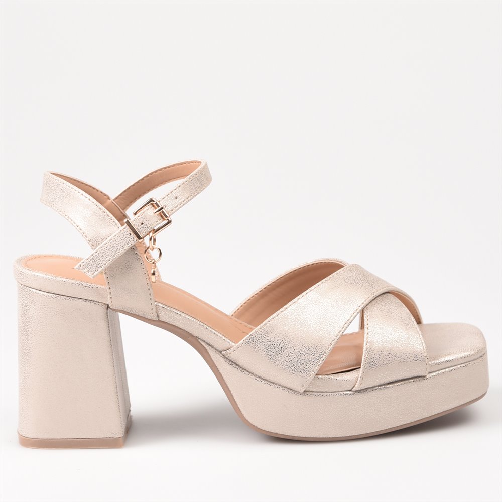 Sandalias para mujer elegantes fabricadas en España Xti Tacón 142356 Oro