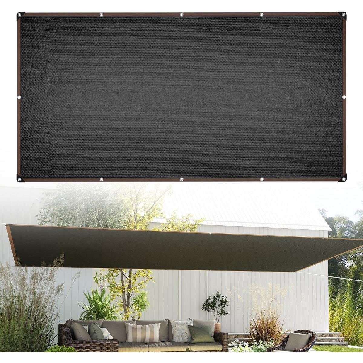 Tela de sombra de 2 x 2 m - HDPE con protección UV del 90-95% - Antracita - Parasol para jardín, terraza, balcón y piscina.