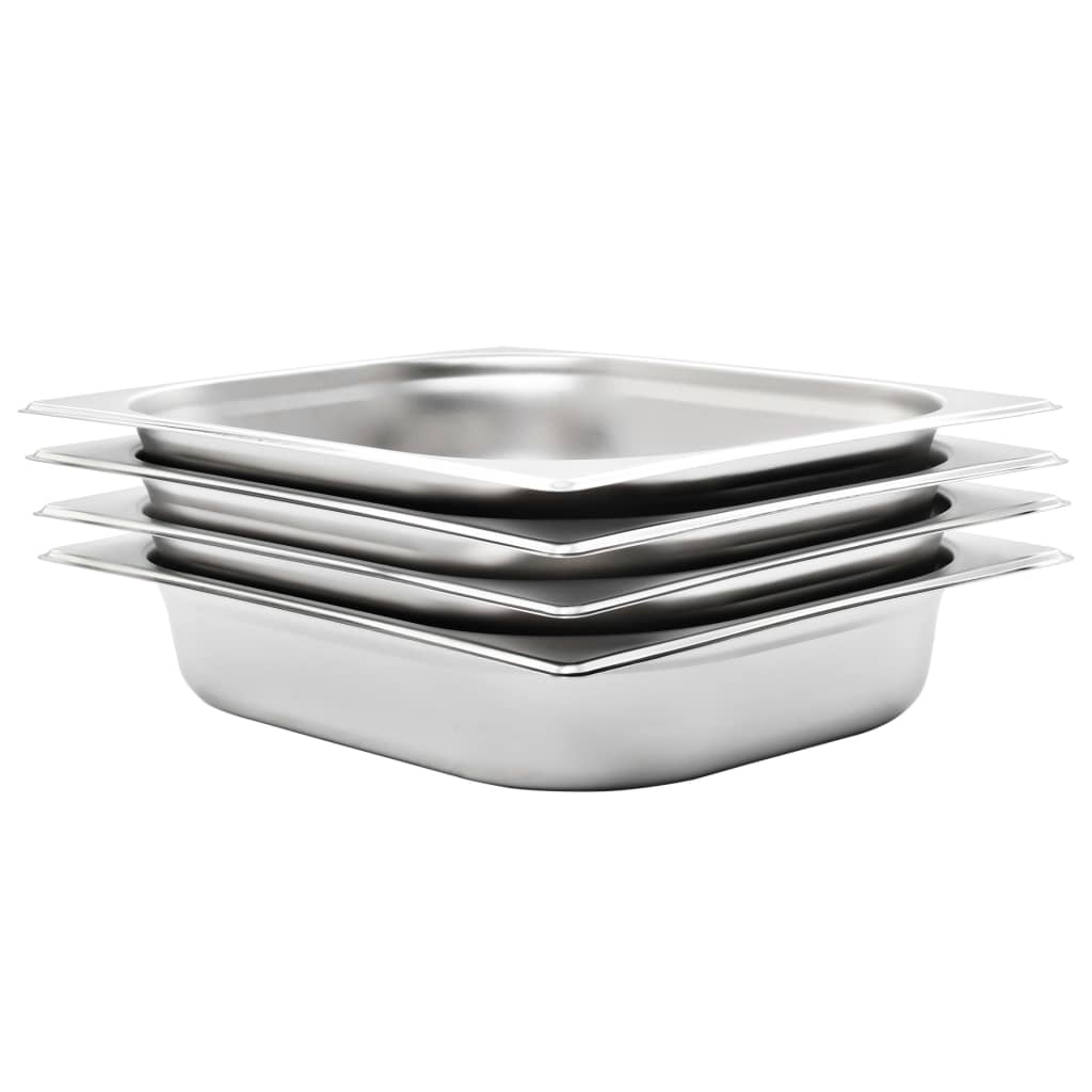 vidaXL Bandejas Gastronorm GN 1/2 Acero Inoxidable Utensilios Cocina Dimensiones 325x265x150 mm (2 unidades), 325x265x65 mm (4 unidades), 325x265x20 mm (8 unidades) y mas