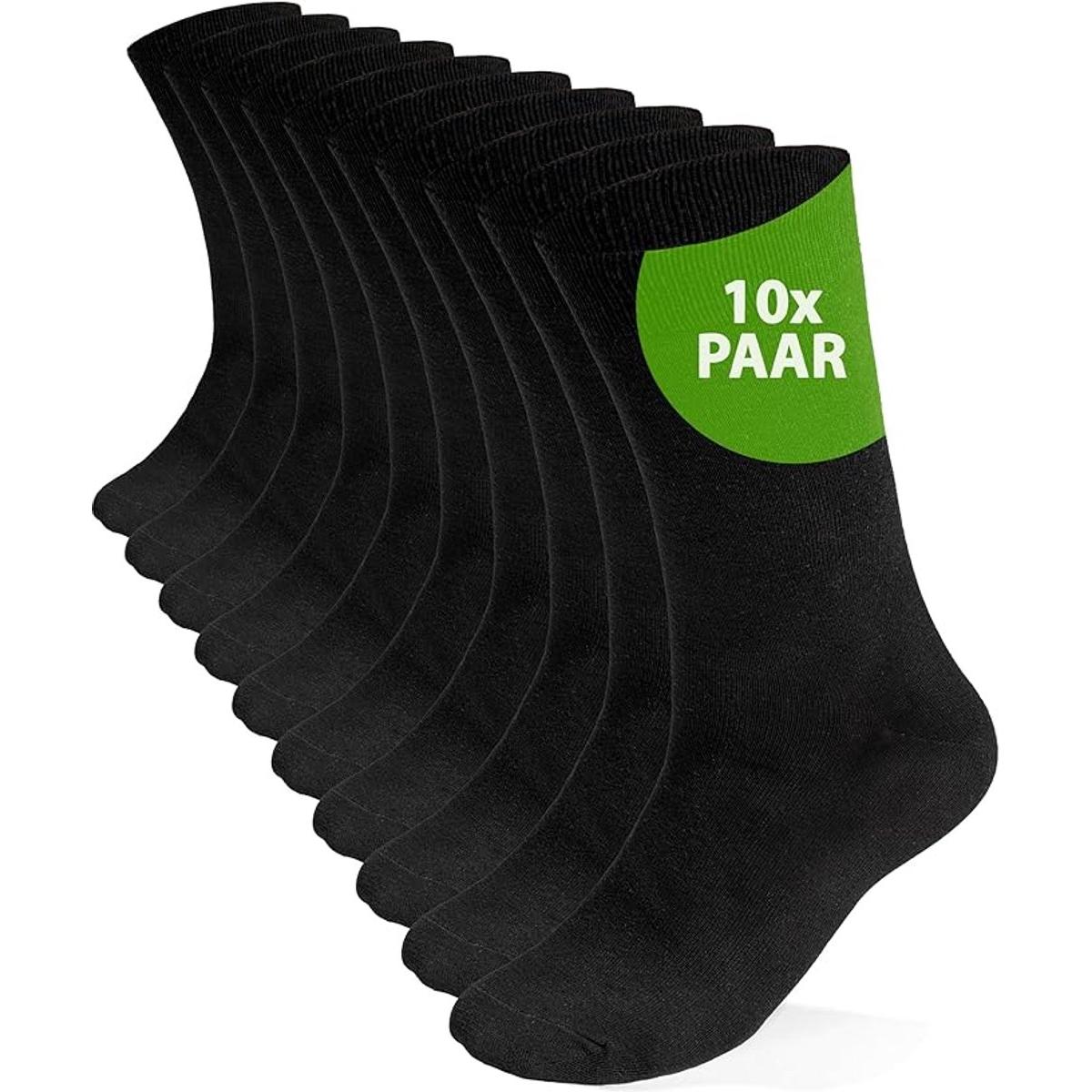 Calcetines deportivos - 10 pares - Talla 39/45 - Algodón - Calcetines - Calcetines de negocios - Excelente transpirabilidad - Calcetines para hombre y mujer - Transpirables y suaves - Adecuados para ocasiones informales, de negocios, deportivas y de ocio