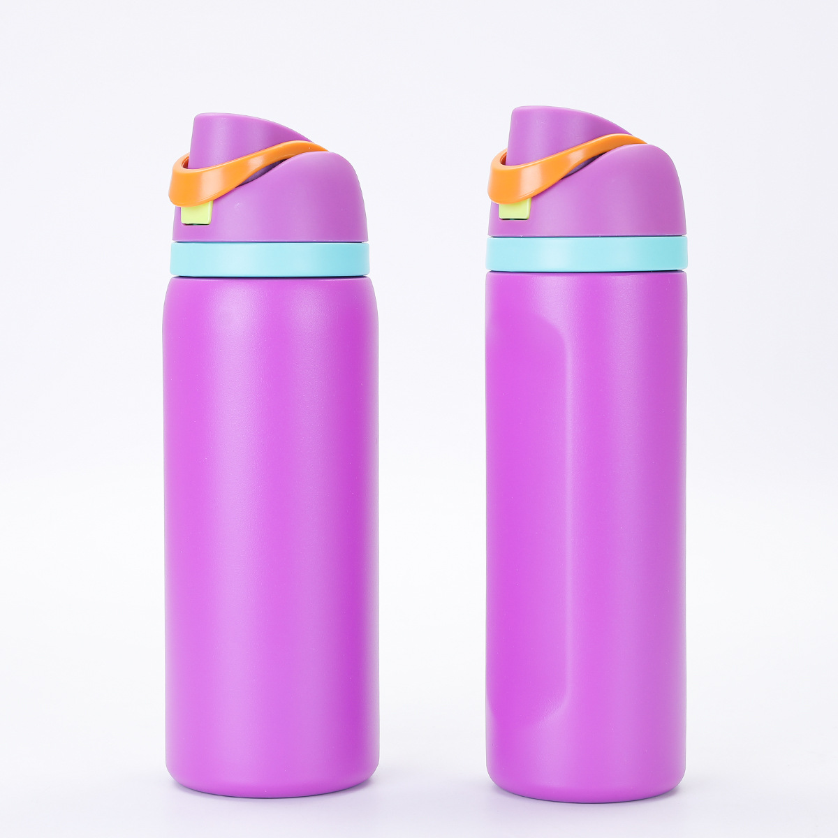 TK Botella de agua de acero inoxidable con aislamiento de 1 piezas con paja para deportes, viajes y Escuela Botella de agua deportiva sin BPA, 24 oz, denim