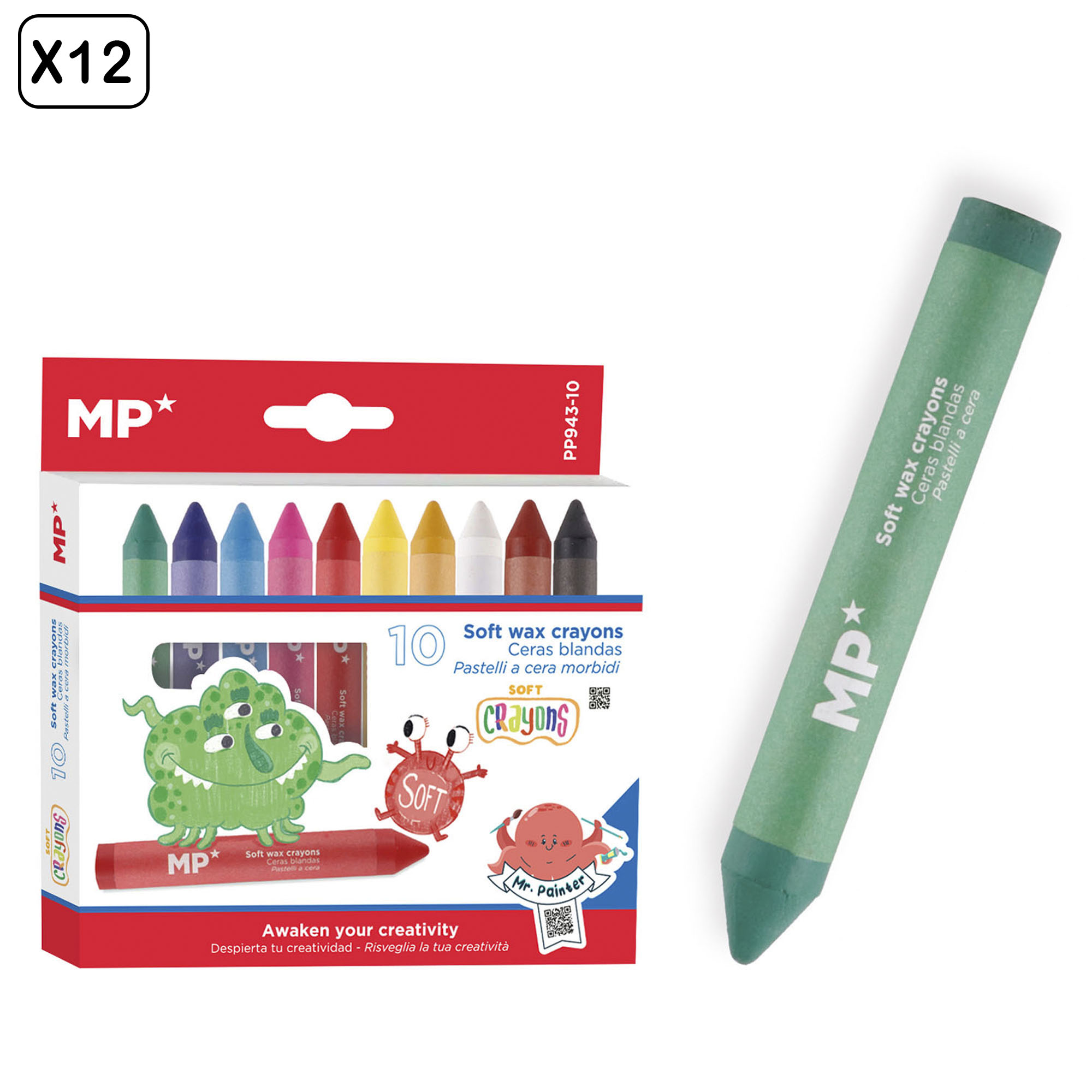 DAM 12 PACKS DE CERAS BLANDAS 10 Uds. Color: Multicolor