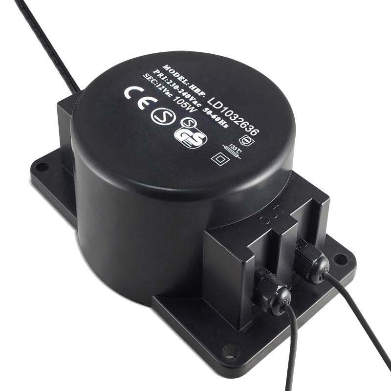 LEDBOX Adaptador de corriente de 220V AC a 12V AC, 105W, IP68. Instalaciones, Fuentes de alimentación