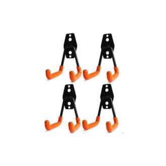 CA Ganchos de garaje Sollbry, ganchos de almacenamiento para garaje, ganchos de pared de acero con revestimiento antideslizante, soporte resistente, para colgar escaleras, bicicletas y herramientas de jardín GrooF