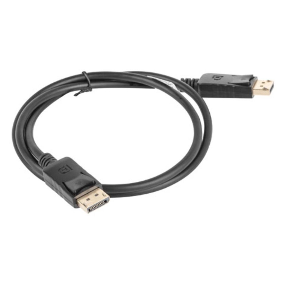 Lanberg - Cable DisplayPort 1 m CA-DPDP-10CC-0010-BK con conectores DisplayPort en ambos extremos, ideal para conexión de monitores 4K, uso diario exigente y compatibilidad garantizada