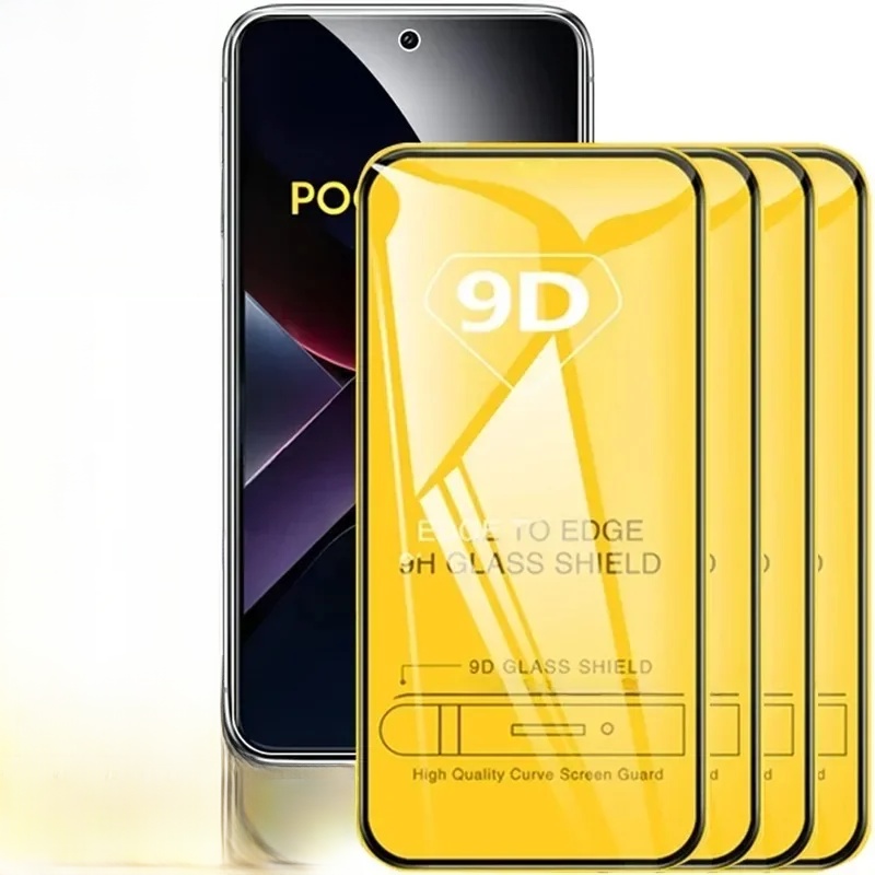 TK 4Pcs Protector De Pantalla HD Para Xiaomi Poco X7 X6 X5 X4 pro 5G Vidrio Templado 9D Para POCO F6 M6 F5 pro X4 GT X3 NFC
