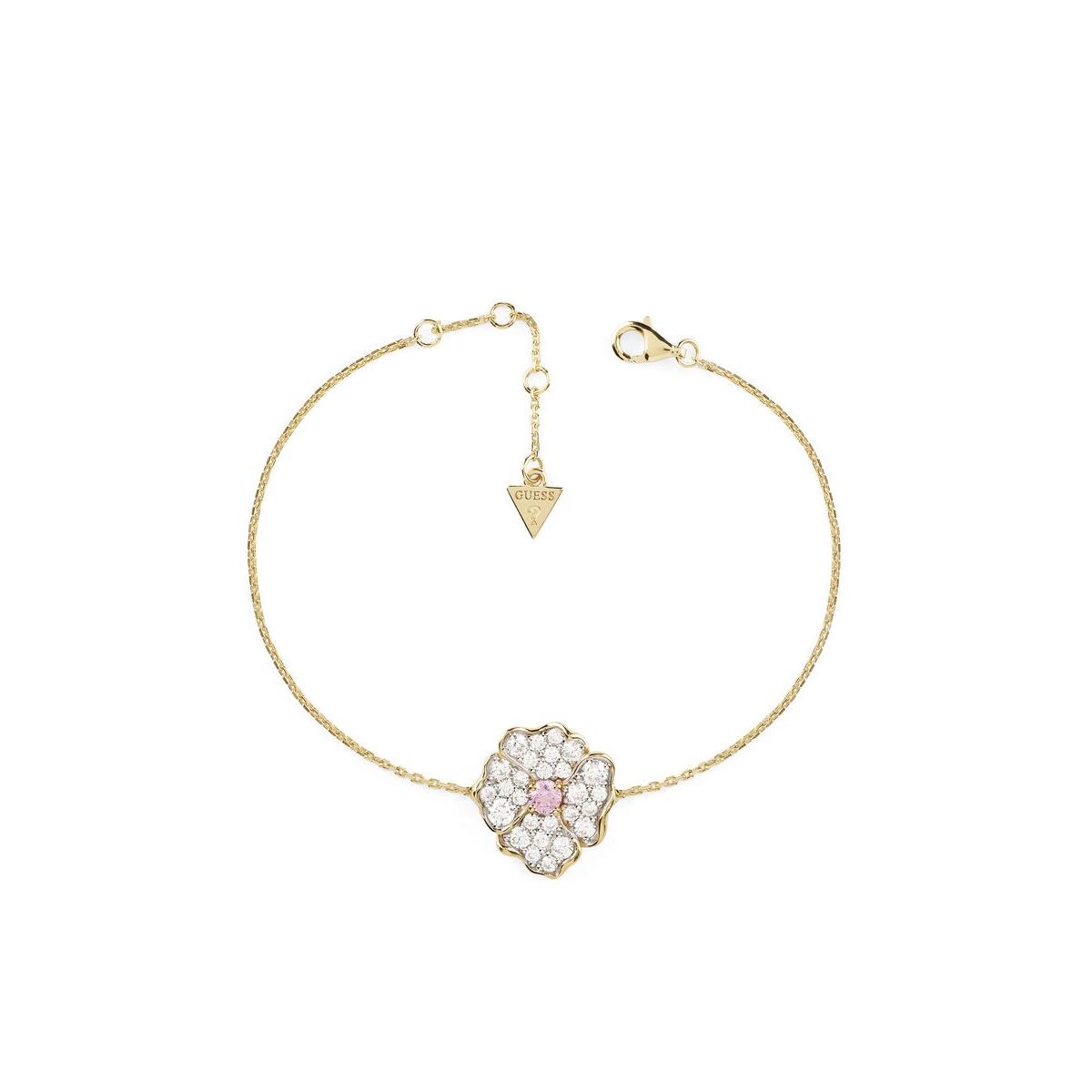 Guess Pulsera Mujer Bracelet Frosted Petal De Plata Dorado Jsbb05021jwygs