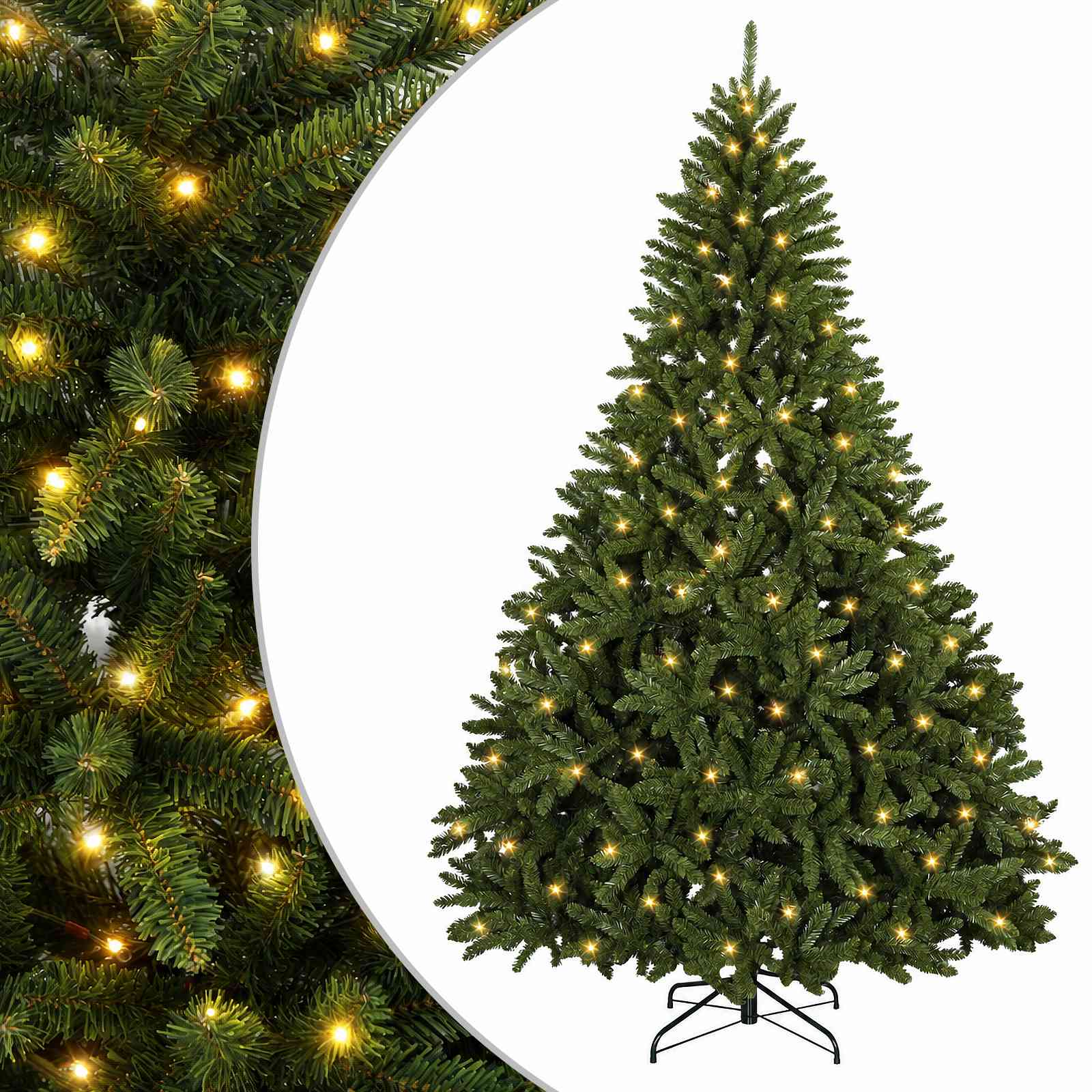 vidaXL Árbol de Navidad artificial con ramas articuladas 270 cm