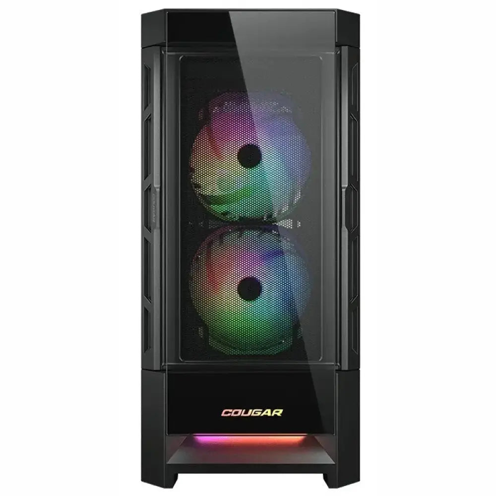 Cougar - Torre PC Duoface RGB con cristal templado y ventiladores ARGB 140 mm, diseño de doble panel para enfriamiento y luz RGB, compatible con E-ATX