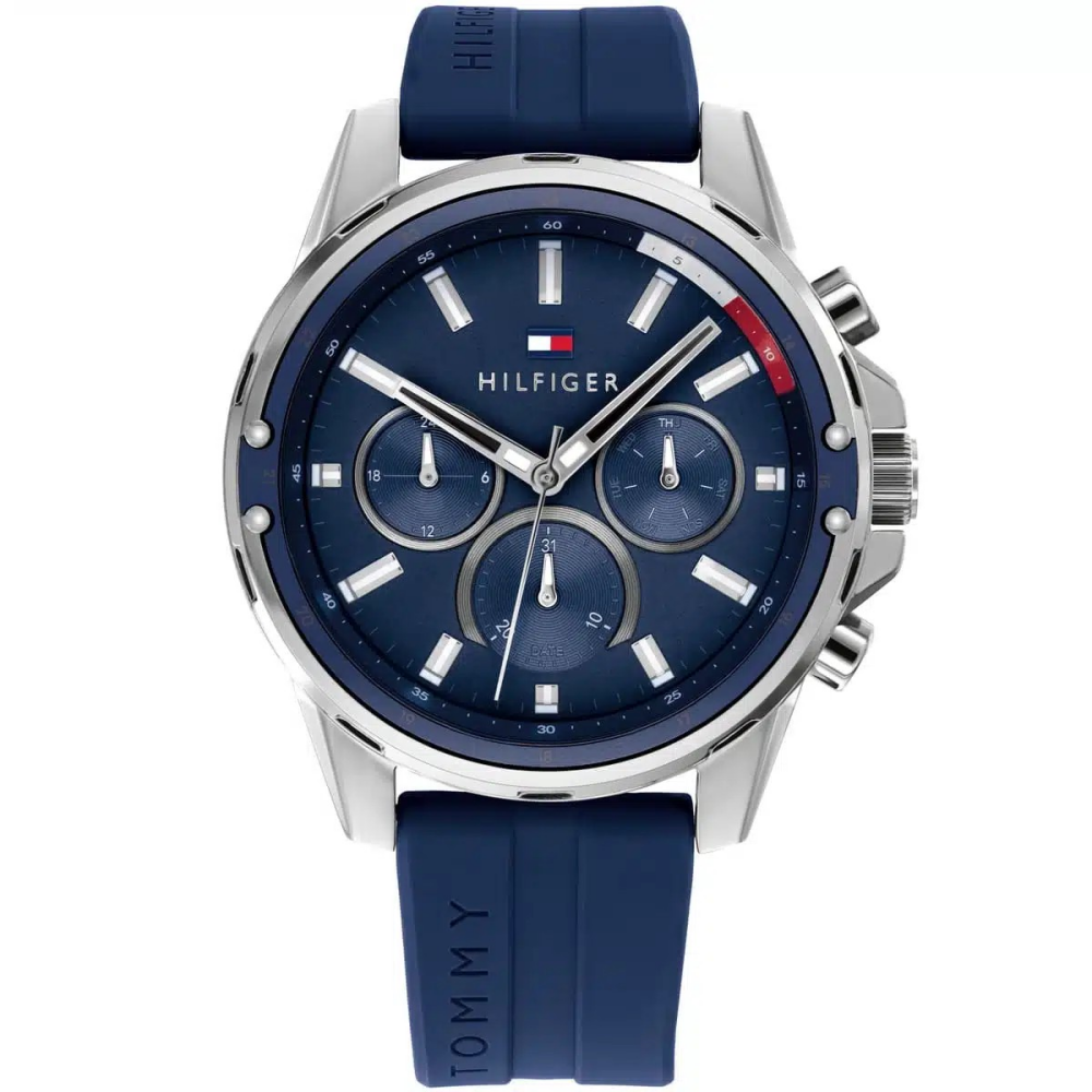 Reloj de Hombre Tommy Hilfiger 1791791, Esfera Azul de 45 MM + Caja de Regalo Elegante