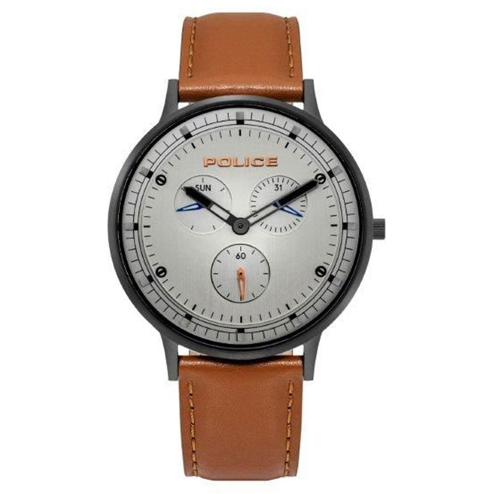 Police Reloj Hombre Analogico Cuarzo con Correa de Cuero PL.15968JSB-04
