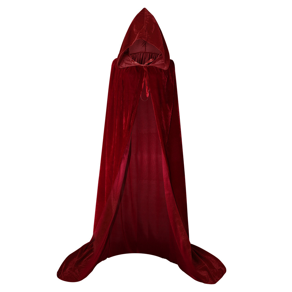 Este disfraz de Halloween con capa larga con capucha es adecuado tanto para hombres como para mujeres y es perfecto para ocasiones como Halloween, carnavales y fiestas de Navidad