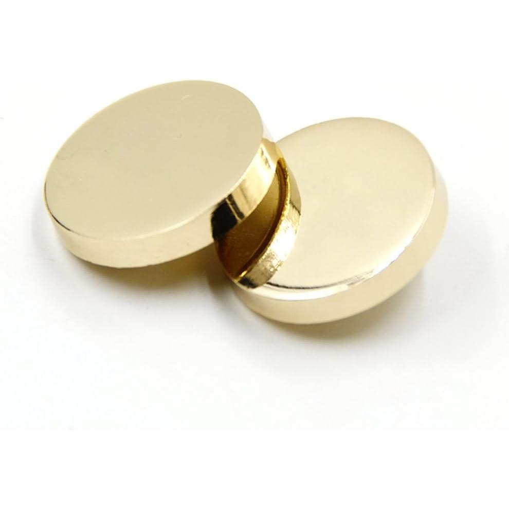 Camisetas de metal de soporte de costura para Abrigo, camiseta, Traje, paquete de 10, Dorado, 11,5mm