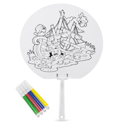 Disok Lote de 20 Pai Pai Infantil para Colorear con 4 Rotuladores Incluidos - Regalos, detalles para Cumpleaños infantiles