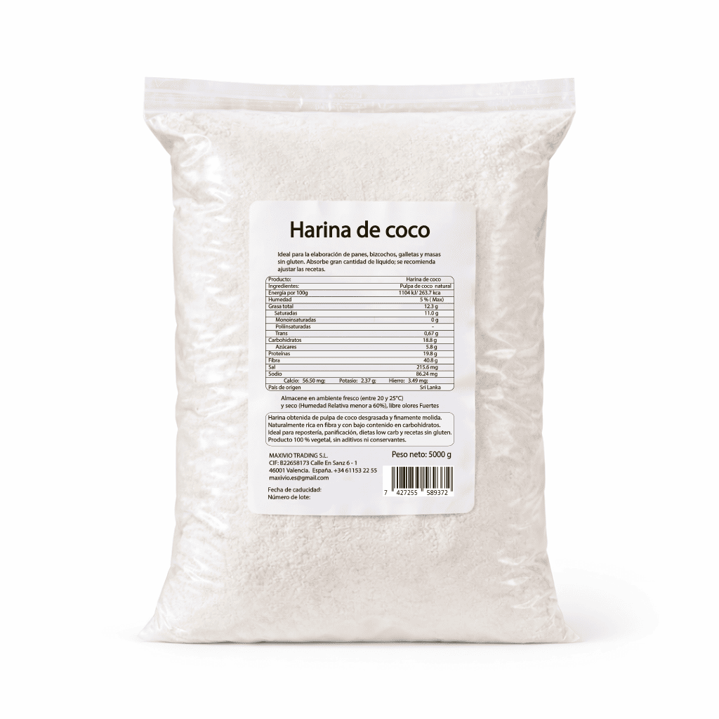 Harina de Coco 5 kg - para Recetas Saludables y Deliciosas