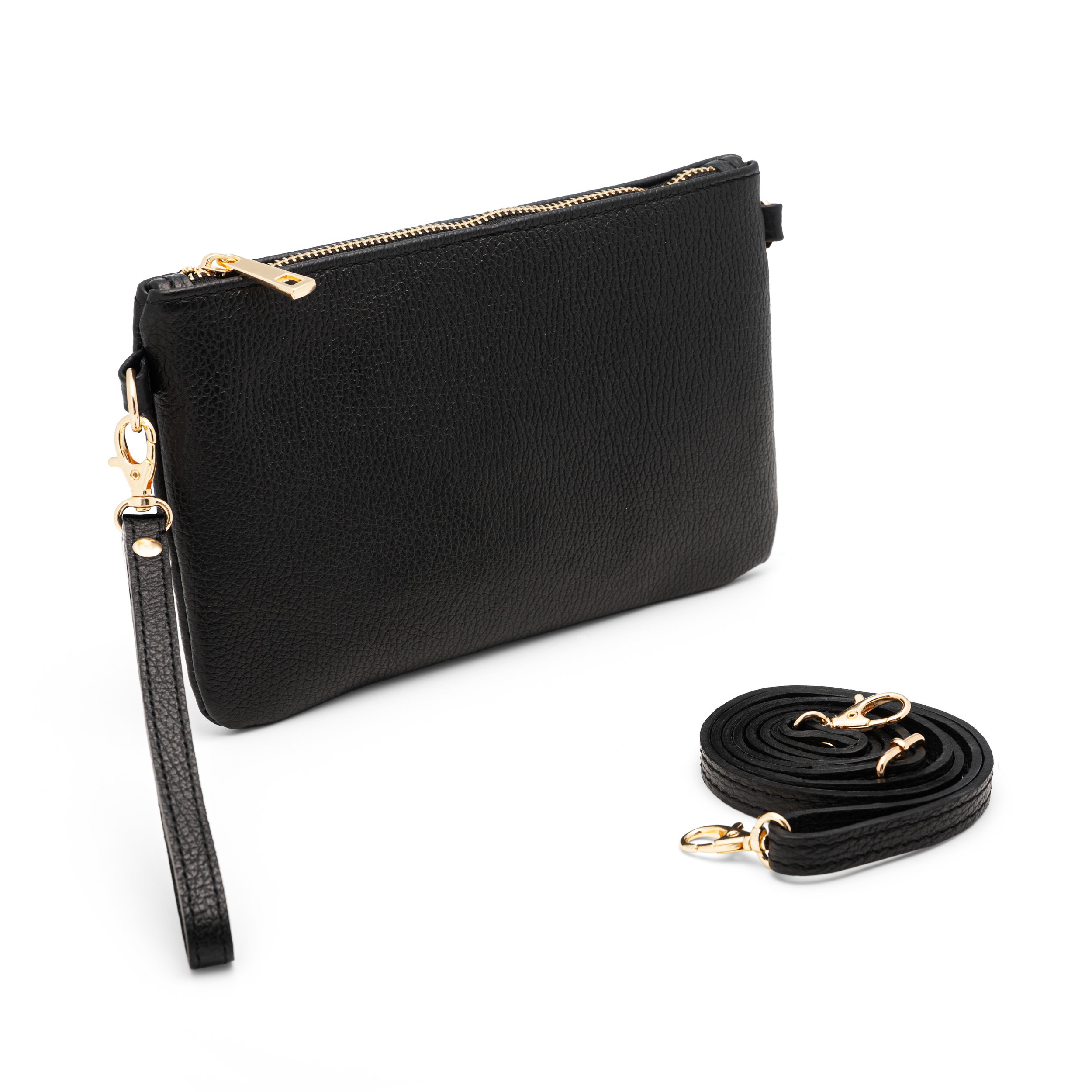 Bolso Clutch Mujer de Piel Auténtica Hecho en Italia Mini Bolso de Mano con Correa y Pulsera - Mya de Mauro Pelletteria