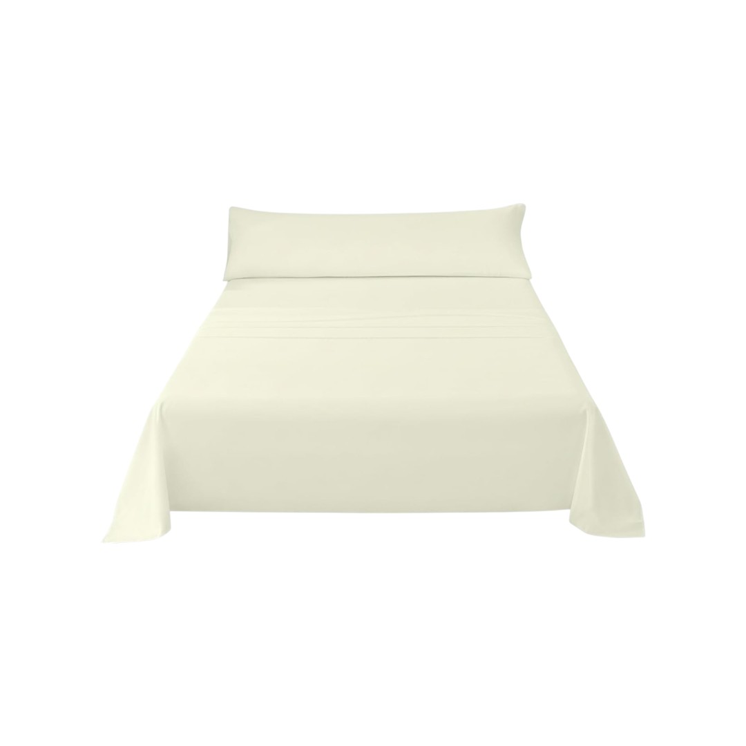 Juego de Sábanas para Cama 90/105/135/150/180cm Lisa, 3 Piezas, Sábana Bajera, Sábana Encimera y 1 Funda de Almohada, Suave y Fresca, Fácil de Lavar