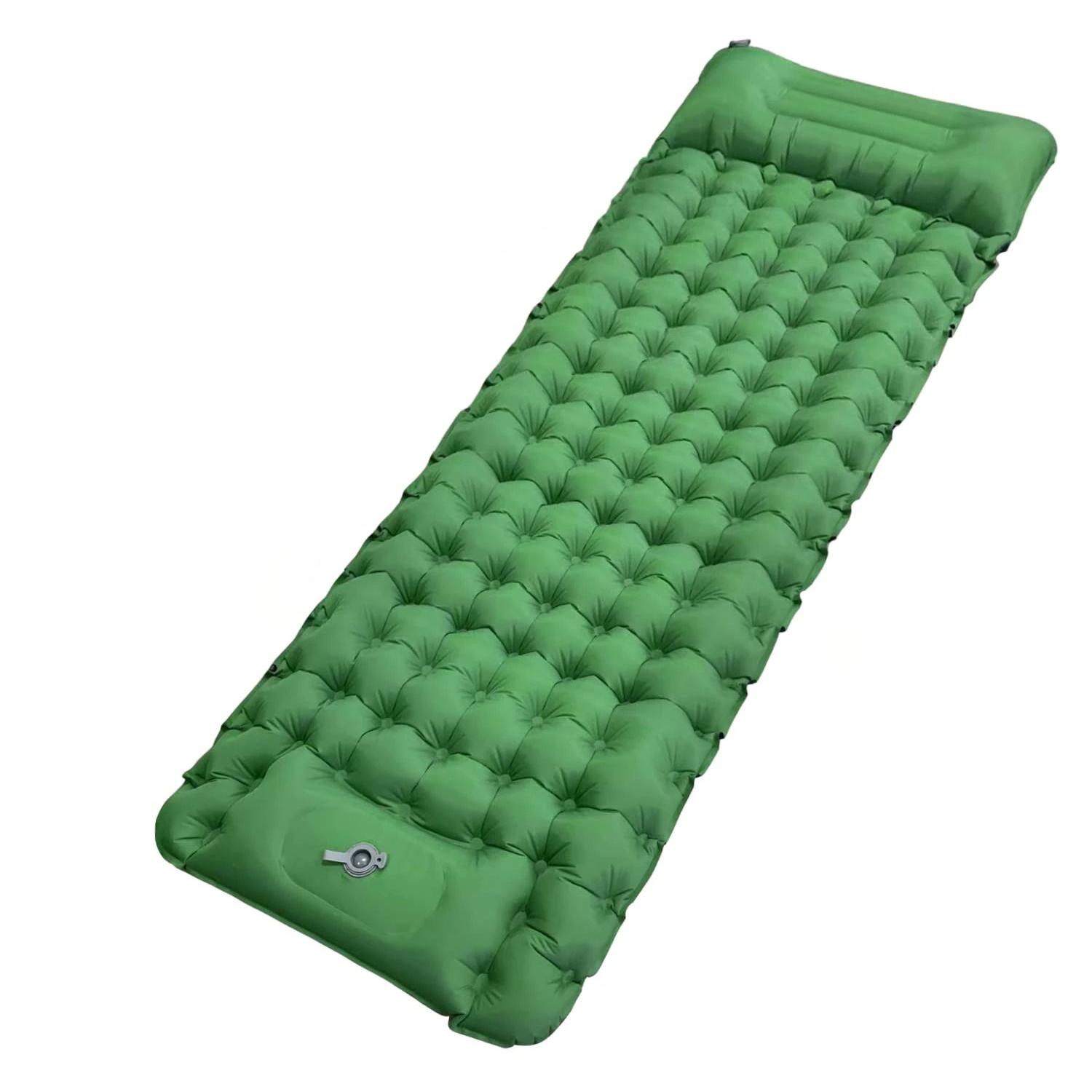Almohadilla colchoneta Camping Autoinflable Ultraligera con Bomba de Pie y Almohada
