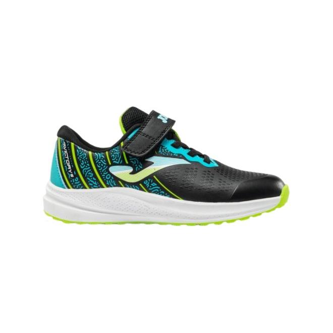 Zapatillas Deportivas Niño Joma Victory 2601 Negro Turquesa: Comodidad y Amortiguación, Suela de Caucho Resistente