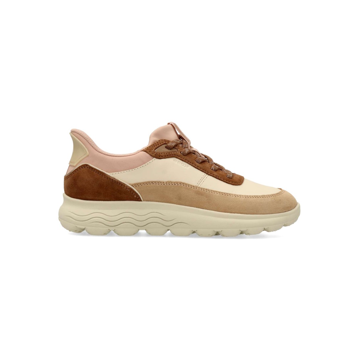 Geox - Zapatillas deportivas Spherica Plus para mujer con suela de goma absorbente de impactos, sistema Fast-in y diseño contemporáneo casual