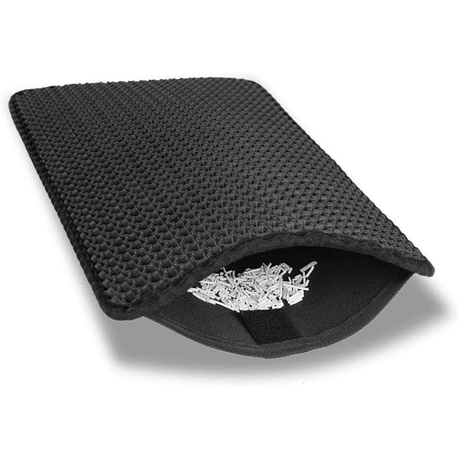 BPS Estera de Arena para Gatos Alfombra para Gatos Doble Capa Impermeable Fácil de Limpiar para Proteger el Suelo y la Alfombra 2 Tamaños Color al Azar