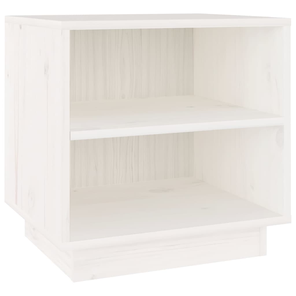 Vidaxl Mesita de Noche de Madera Maciza de Pino 40x34x40 Cm Marrón