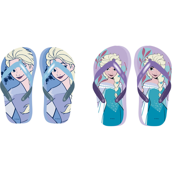 SAFTA - FROZEN "BELIEVE" Chanclas de Verano - Chanclas Infantiles Pack de 12 chanclas surtidas. 2 diseños diferentes. Diferentes tallas.