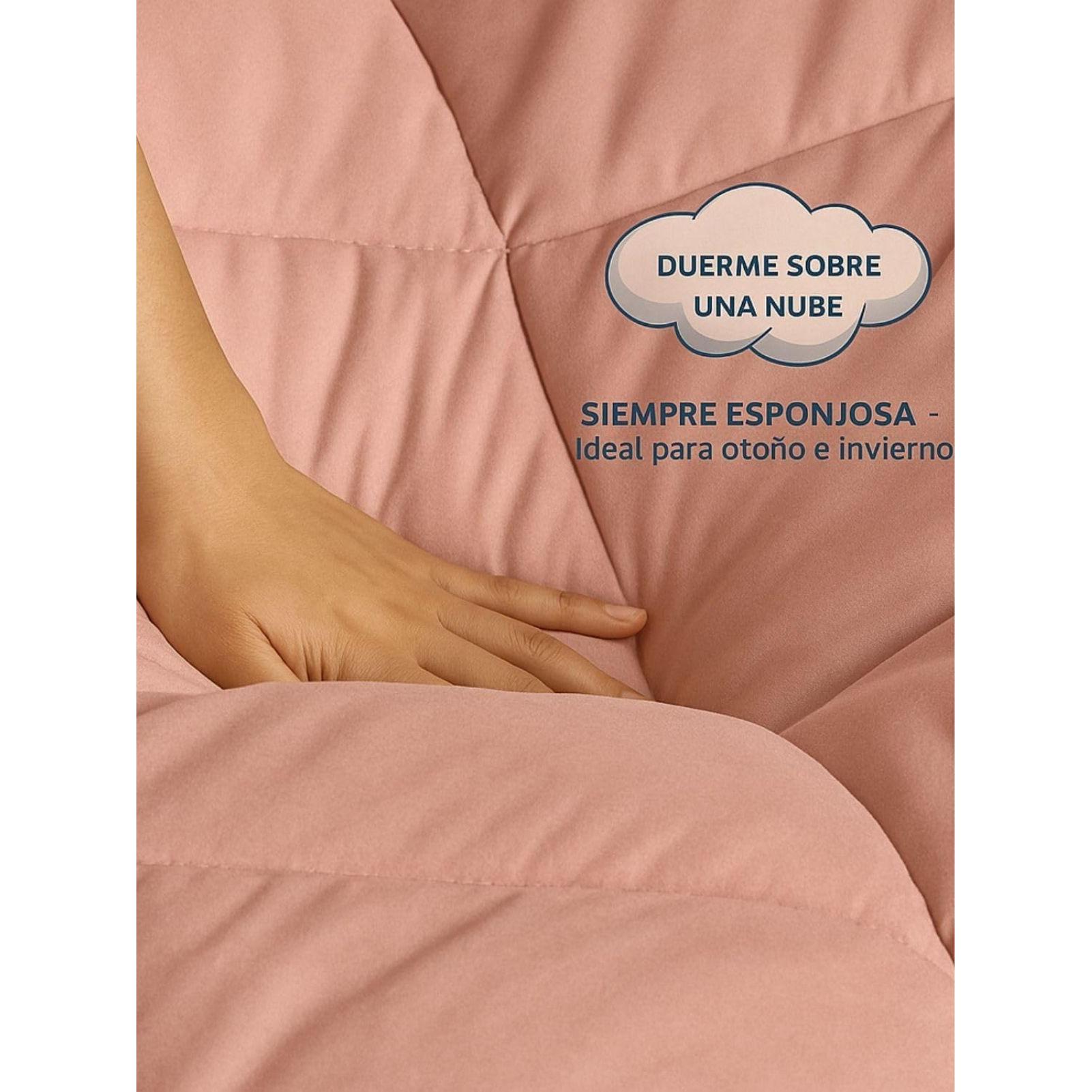 Donatella - Edredón nórdico reversible DONATELLA EDREDÓN NÓRDICO REVERSIBLE BICOLOR  con diseño geométrico, 400 g/m², transpirable e hipoalergénico para cama de 150 cm