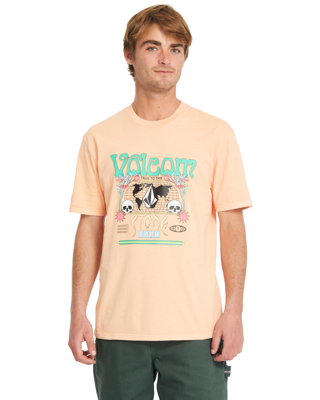 Camiseta de manga corta Volcom Worldly Pw - Pale Peach