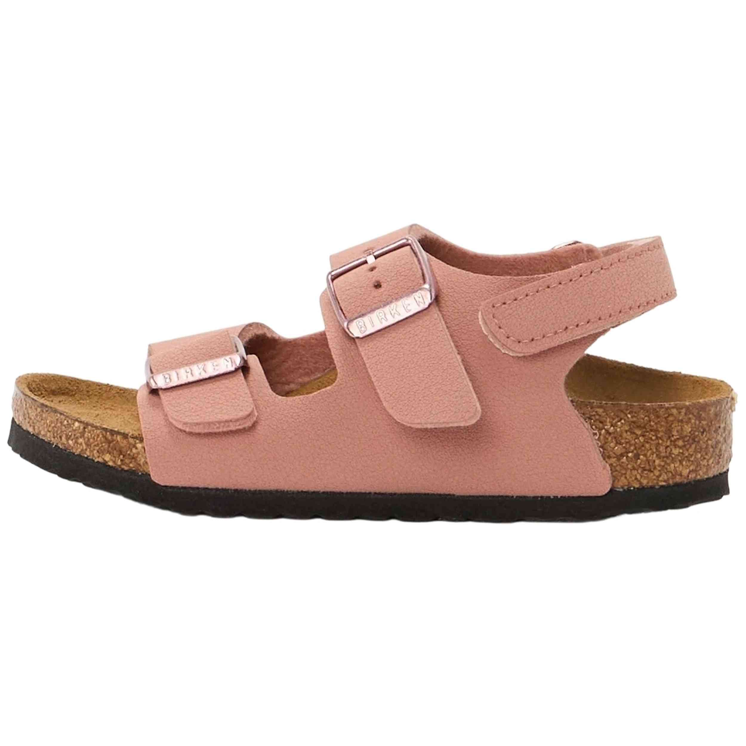 Sandalias Birkenstock modelo New York Birko-Flor Kids para Niñas en color Rosa