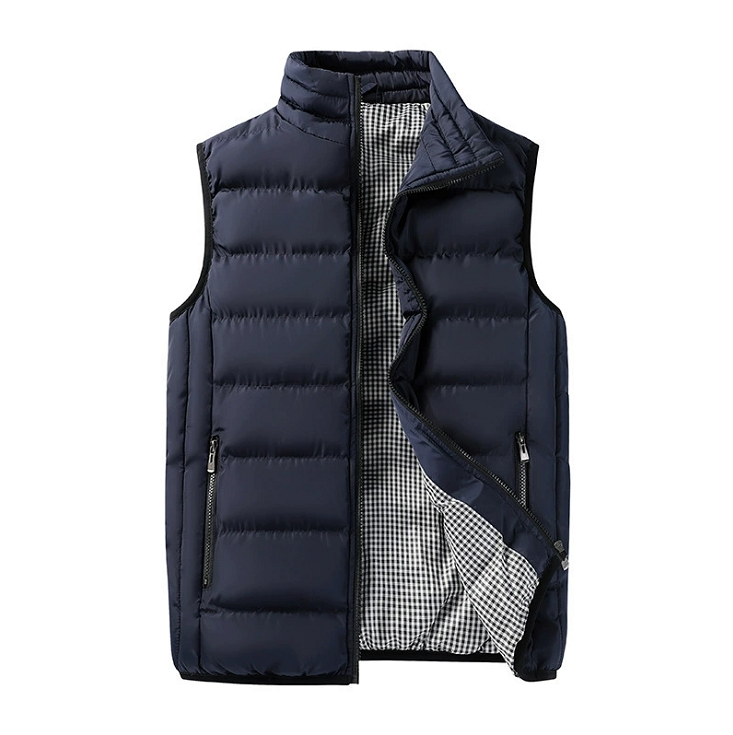 TK Chaleco De Invierno Para Hombre Impermeable Sin Mangas Cálido Y Grueso Chaleco De Algodón Acolchado Casual Para Compras