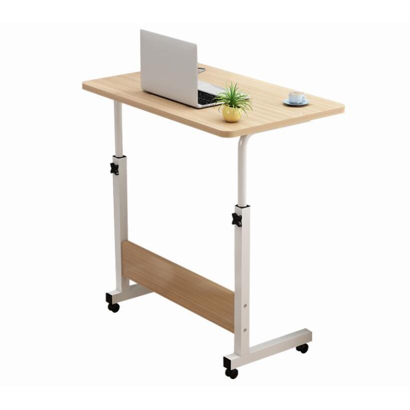 Mesa de ordenador ajustable portátil de escritorio girar mesa de cama para PC puede ser levantado Escritorio con rueda, Auxiliar Mesa portátil para Sofá