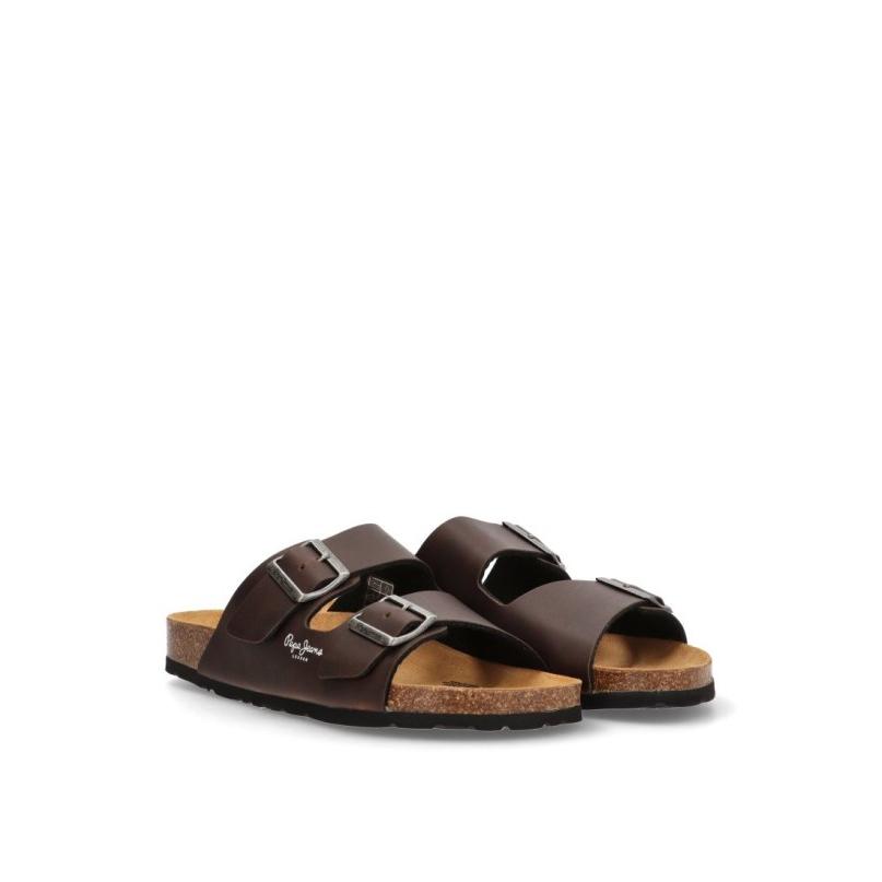 Sandalia Pepe Jeans - Hombre - Suela Plana - Modelo Pms90108 - Color Marron